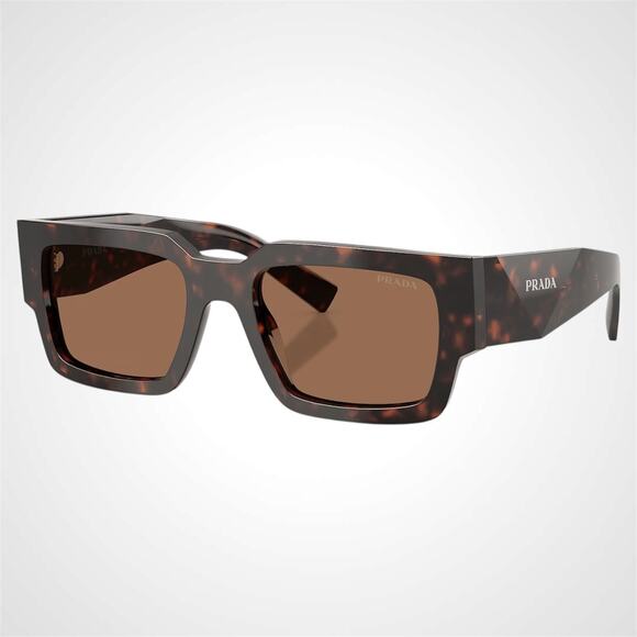 New PRADA Sunglasses PRB17S 17N06B Brown Root Tortoise Rectangle Square Mens